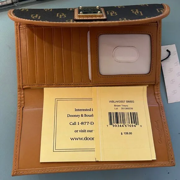 NWT Dooney & Bourke Blakely Continental Clutch / Wallet - Brown Tmoro - Picture 3 of 4